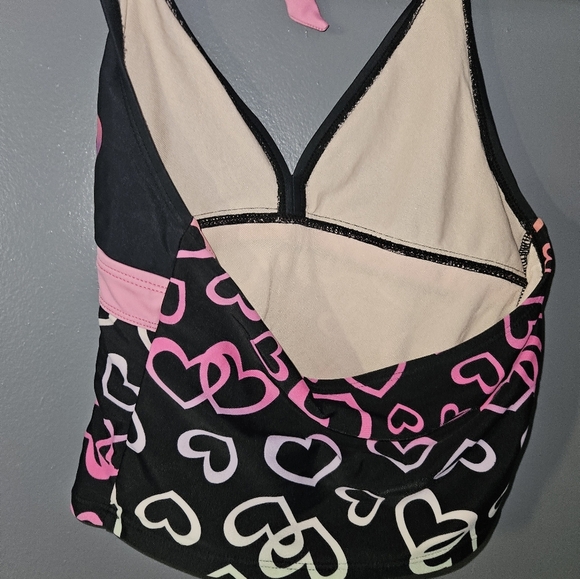 Total Girl Girls Heart Tankini Size 10 - Picture 5 of 10